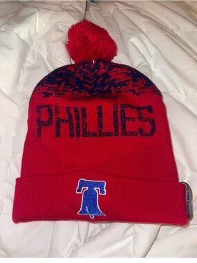 Unisex Phillies Opening Day 2018 Red Pom Beanie Hat